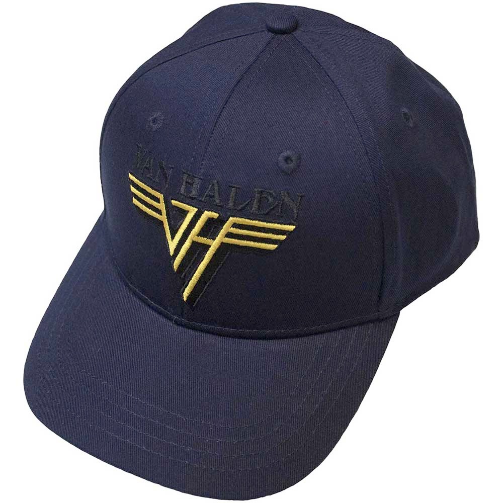Van Halen - Text & Yellow Logo Snapback Pet - Blauw